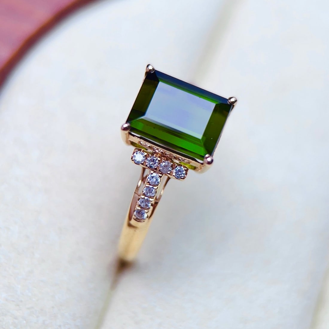 14k Gold 3.28 Ctw Natural Tourmaline & Diamond Ring - 3