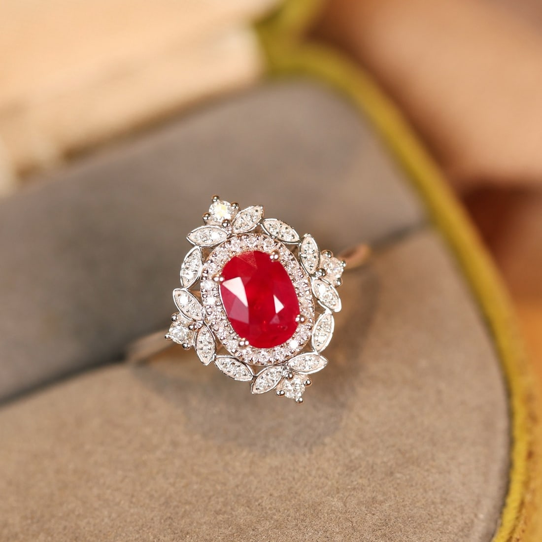 14k Gold 1.35 Ctw Natural Ruby & Diamond Ring - 3