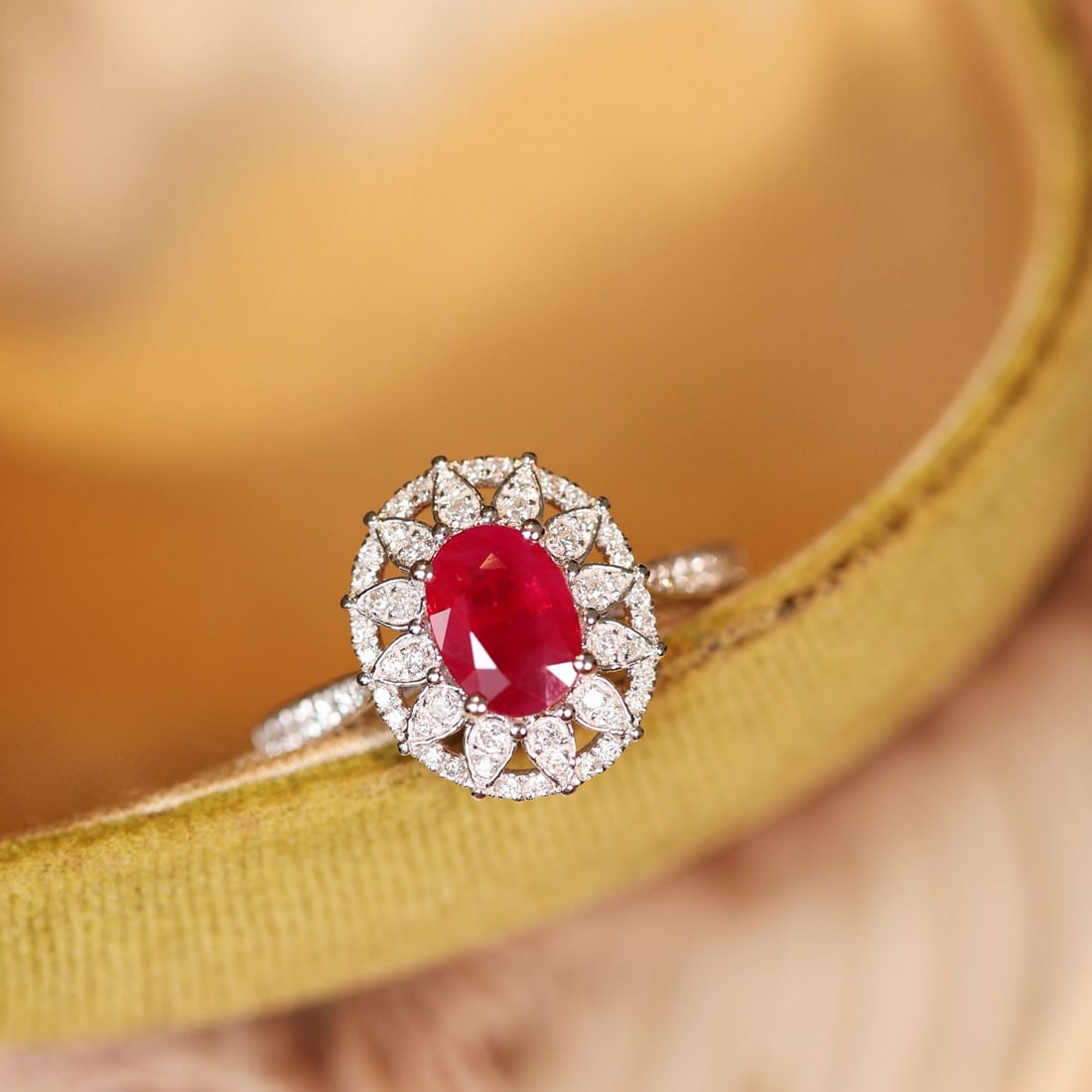 14k Gold 1.36 Ctw Natural Ruby & Diamond Ring - 6