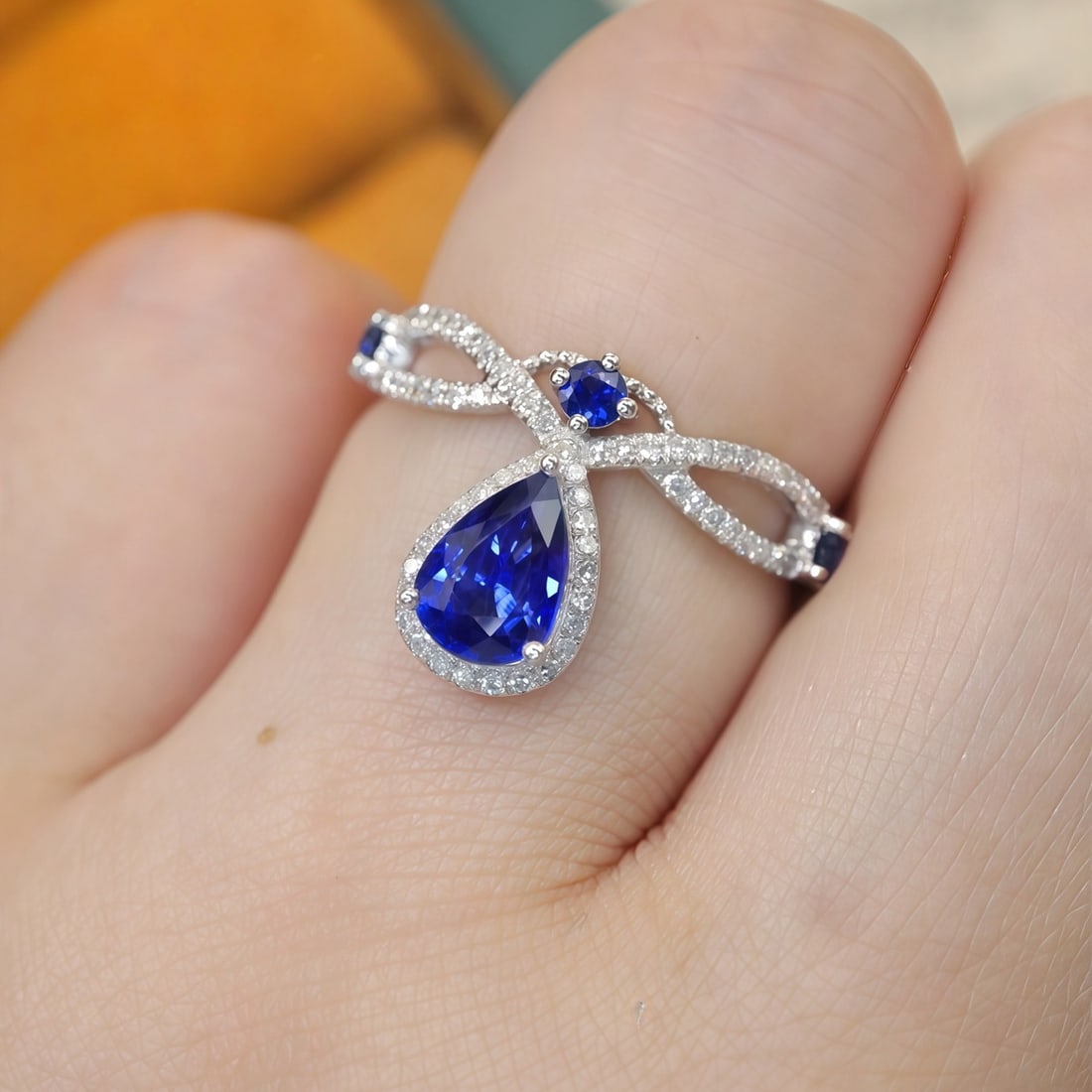14k Gold 1.09 Ctw Natural Sapphire & Sapphire Ring - 5