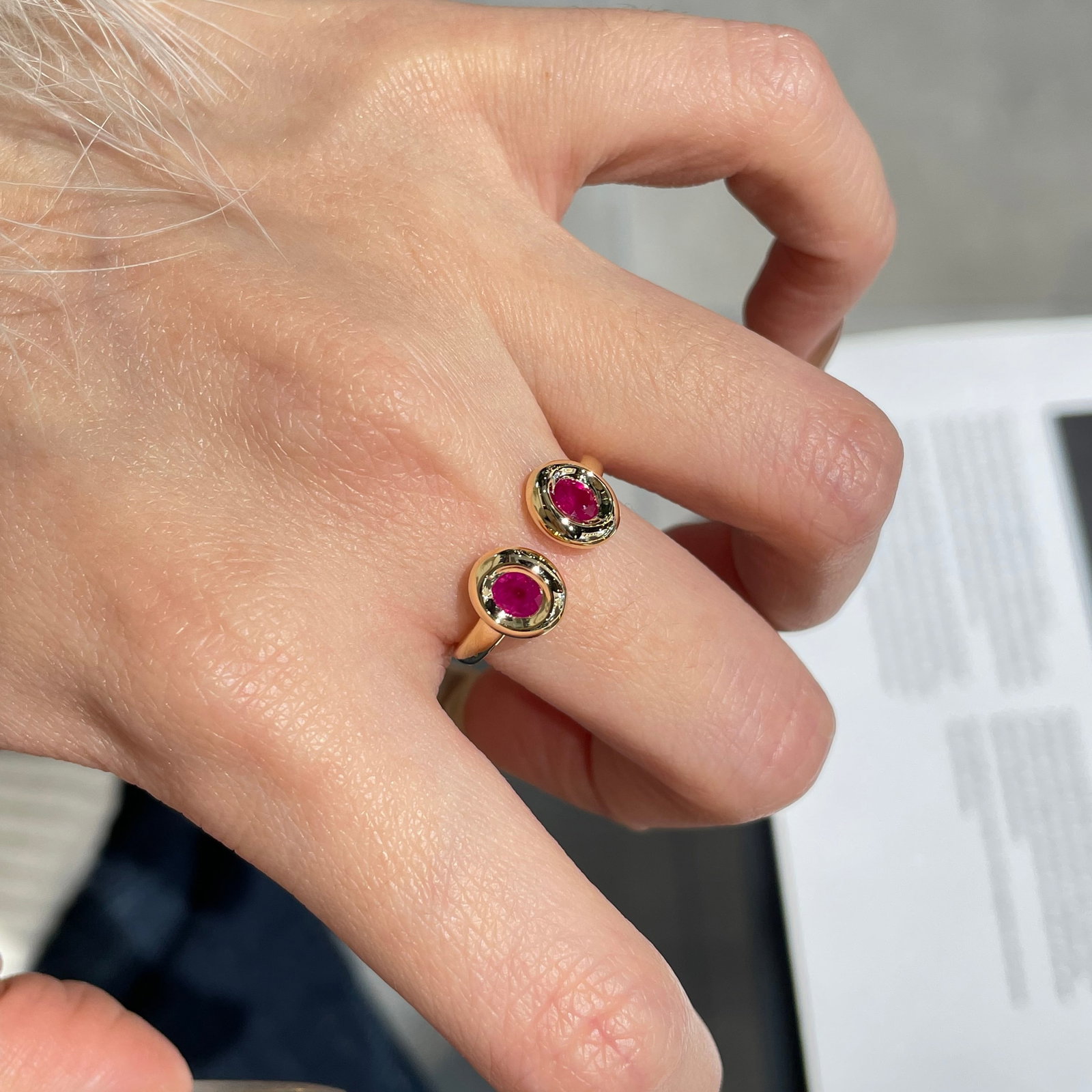 14k Gold 0.50 Ct Natural Ruby Ring - 3