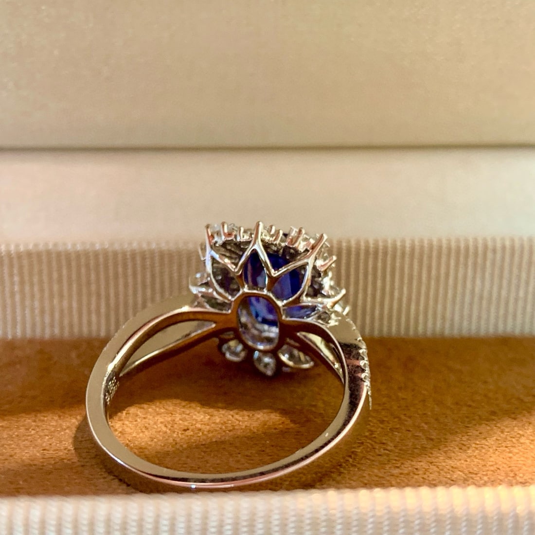 14k Gold 2.88 Ctw Natural Sapphire & Diamond Ring - 6
