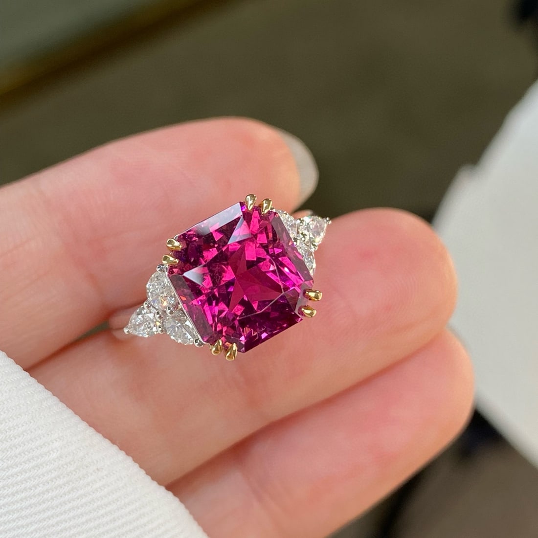 14k Gold 6.38 Ctw Natural Tourmaline & Diamond Ring - 3