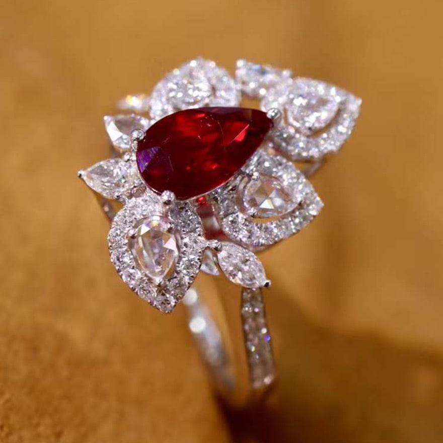 14k Gold 1.65 Ctw Natural Ruby & Diamond Ring - 2