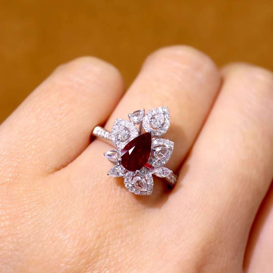 14k Gold 1.65 Ctw Natural Ruby & Diamond Ring - 3