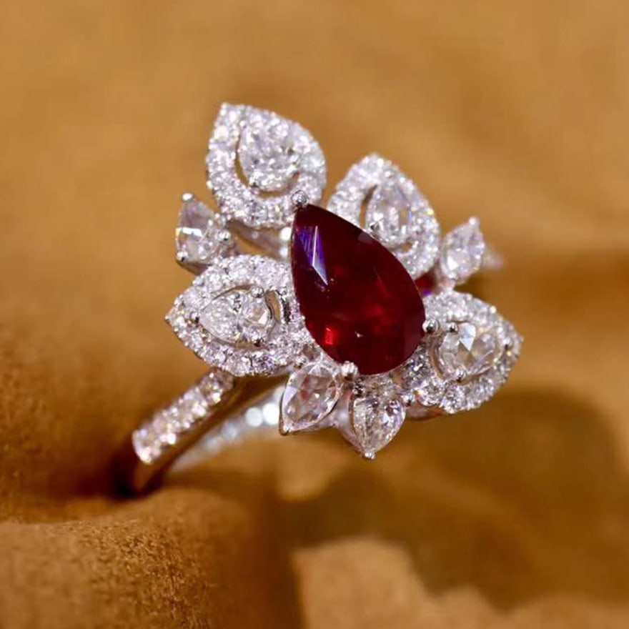 14k Gold 1.65 Ctw Natural Ruby & Diamond Ring - 4