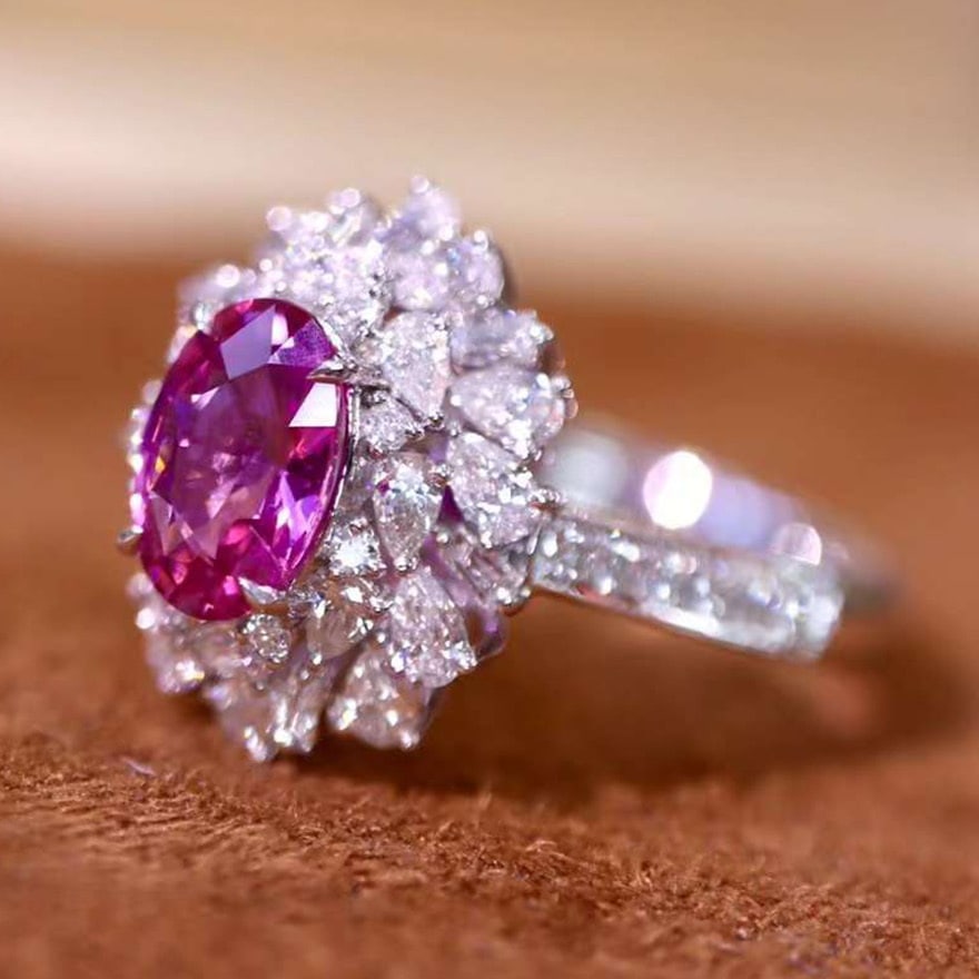 14k Gold 1.99 Ctw Natural Sapphire & Diamond Ring - 3