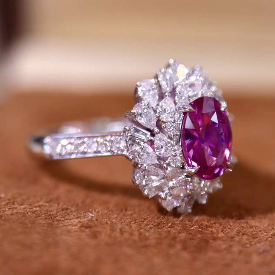 14k Gold 1.99 Ctw Natural Sapphire & Diamond Ring - 4