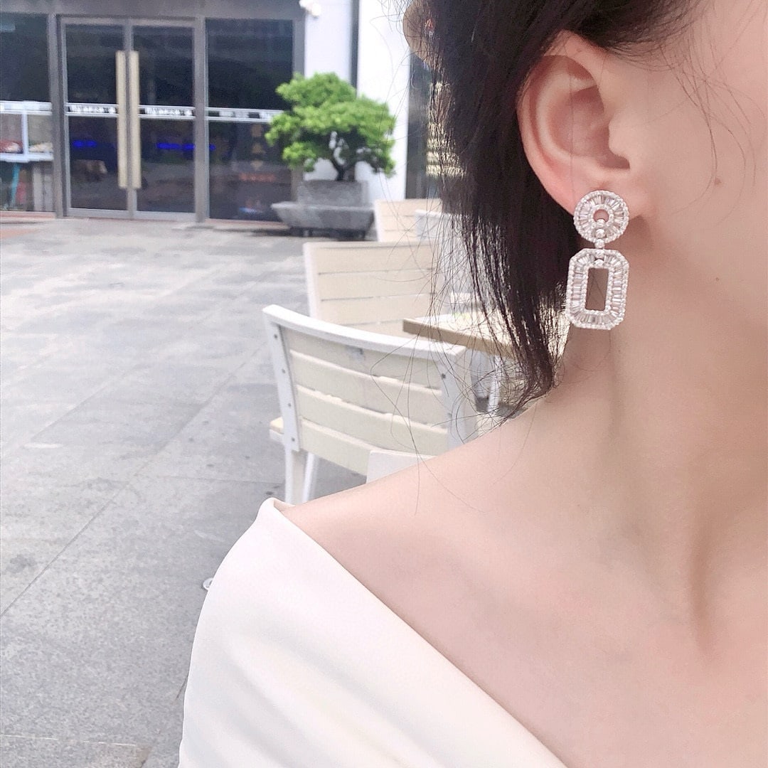 14k Gold 3.98 Ctw Natural H Diamond Earrings - 4