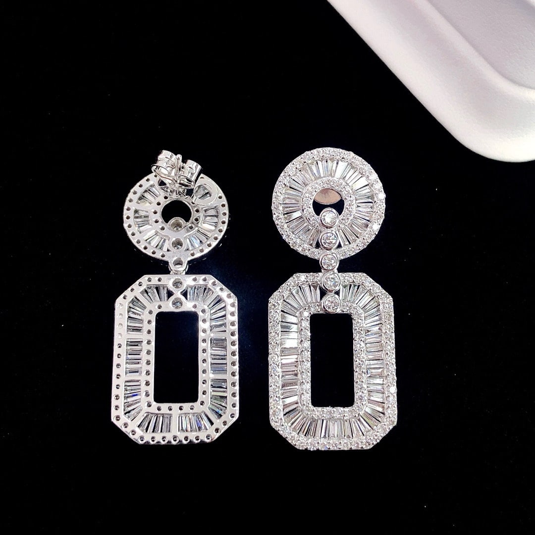 14k Gold 3.98 Ctw Natural H Diamond Earrings - 5