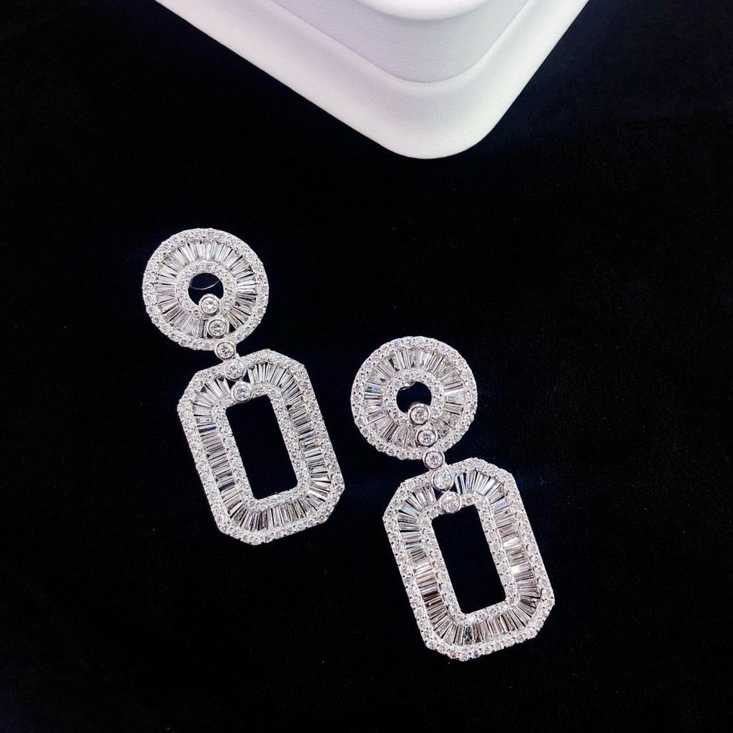 14k Gold 3.98 Ctw Natural H Diamond Earrings - 6