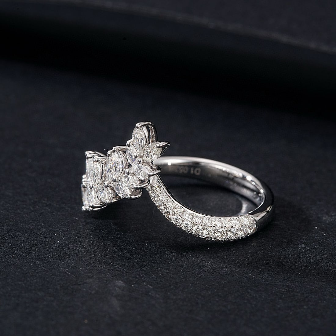 14k Gold 1.00 Ct Natural H Diamond Ring - 2