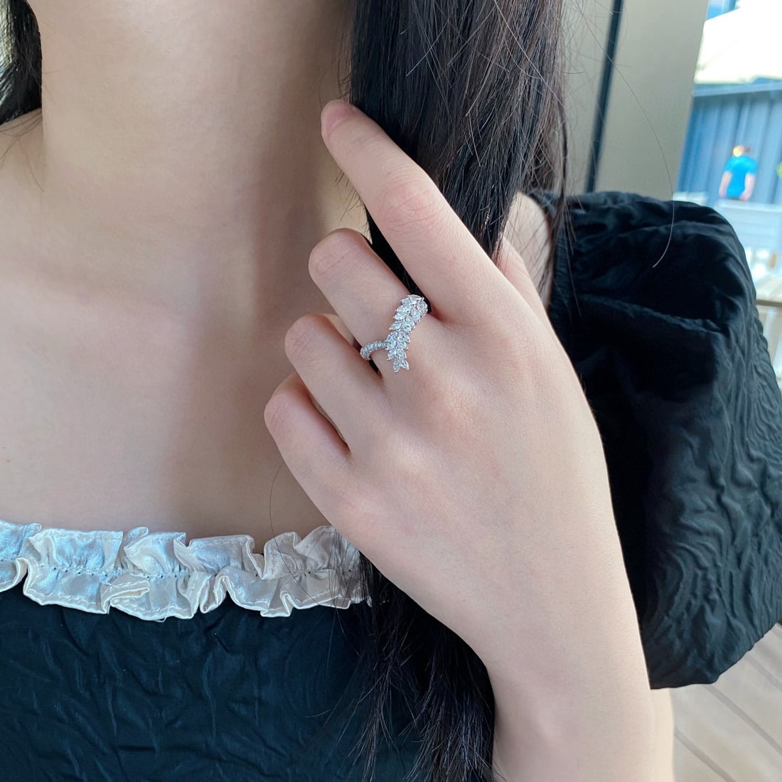 14k Gold 1.00 Ct Natural H Diamond Ring - 3