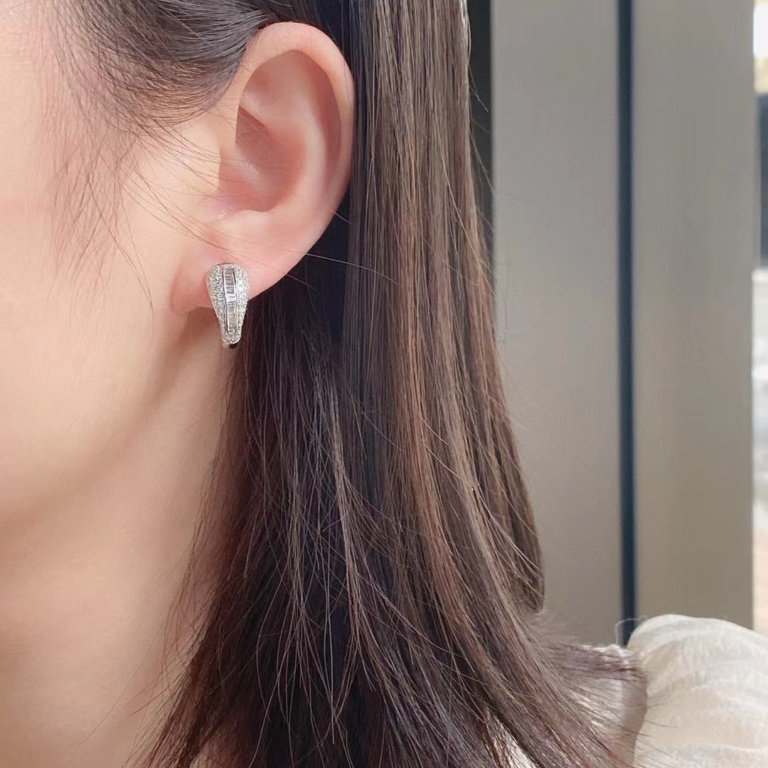 14k Gold 0.84 Ctw Natural H Diamond Earrings - 3
