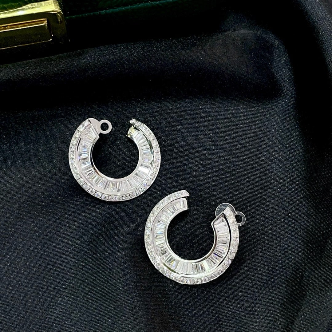 14k Gold 3.85 Ctw Natural H Diamond Earrings - 2