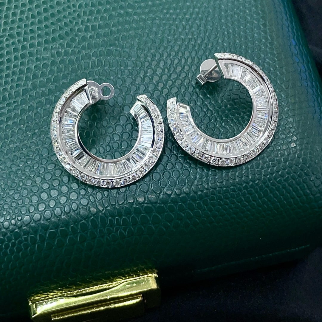 14k Gold 3.85 Ctw Natural H Diamond Earrings - 3