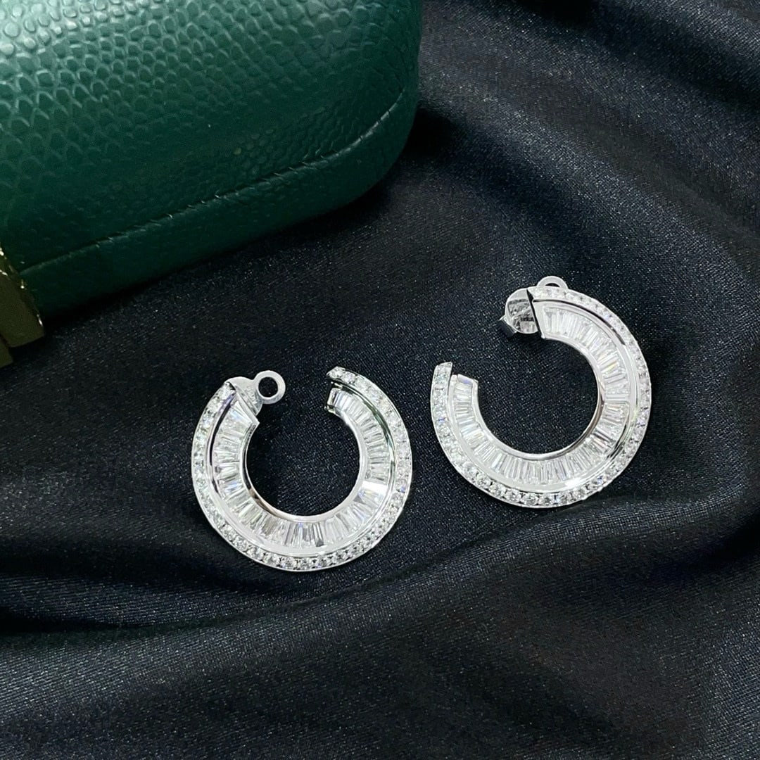 14k Gold 3.85 Ctw Natural H Diamond Earrings - 4