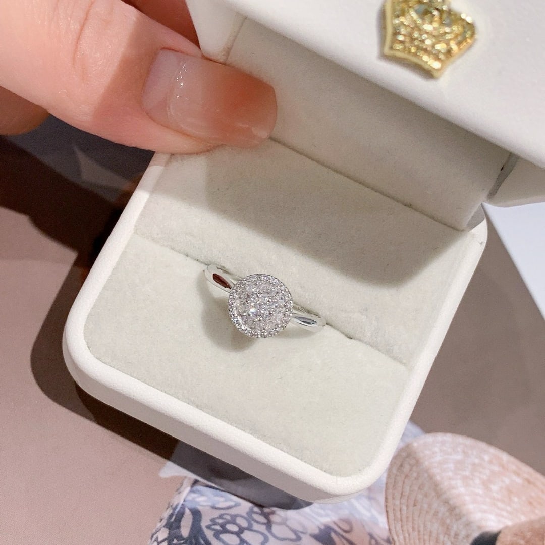 14k Gold 0.50 Ct Natural H Diamond Ring - 5