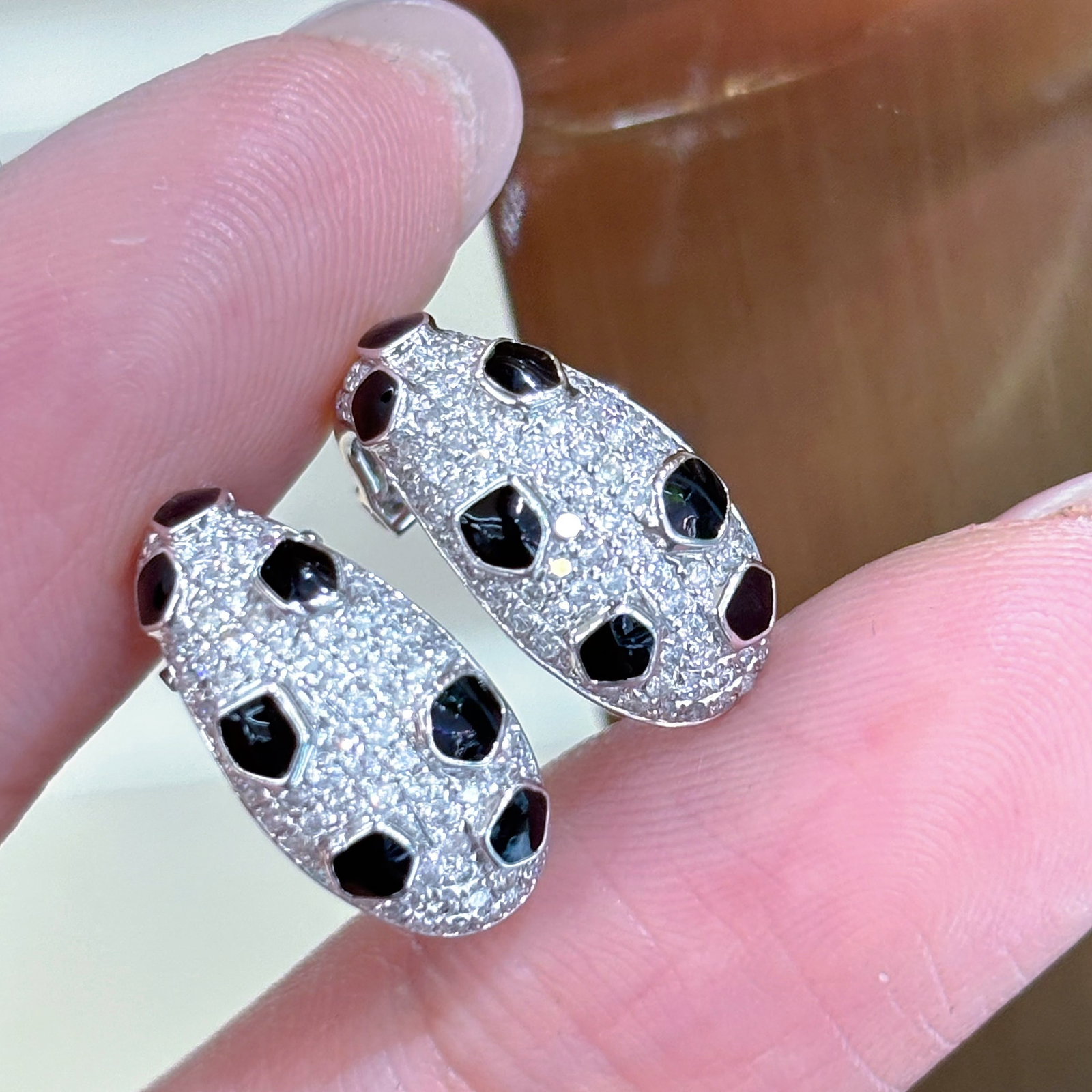 14k Gold 0.7 Ct Natural H Diamond Earrings - 2