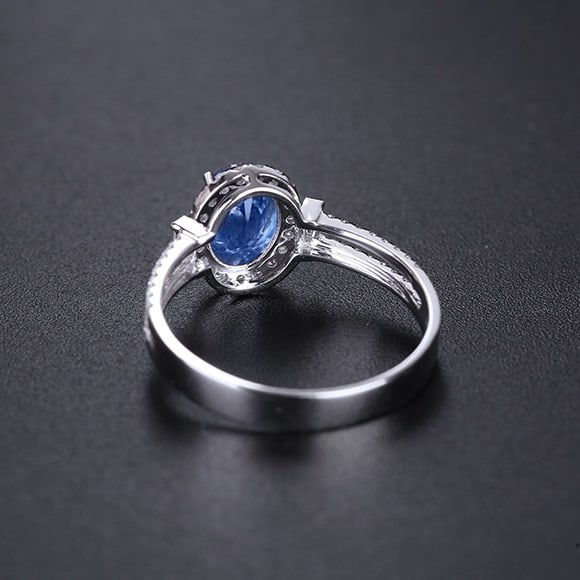 14k Gold 1.24 Ctw Natural Sapphire & Diamond Ring - 5