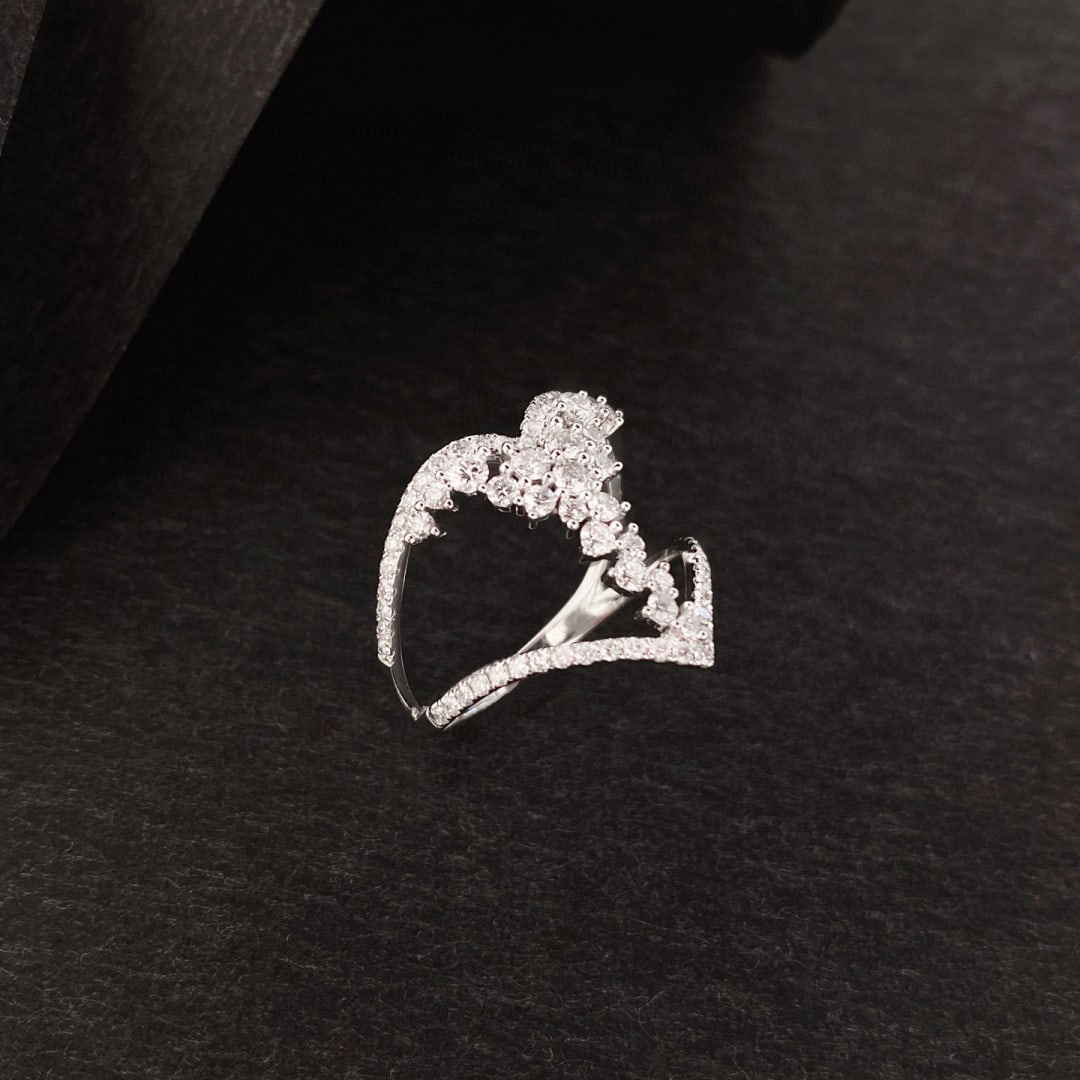 14k Gold 0.80 Ct Natural H Diamond Ring - 3