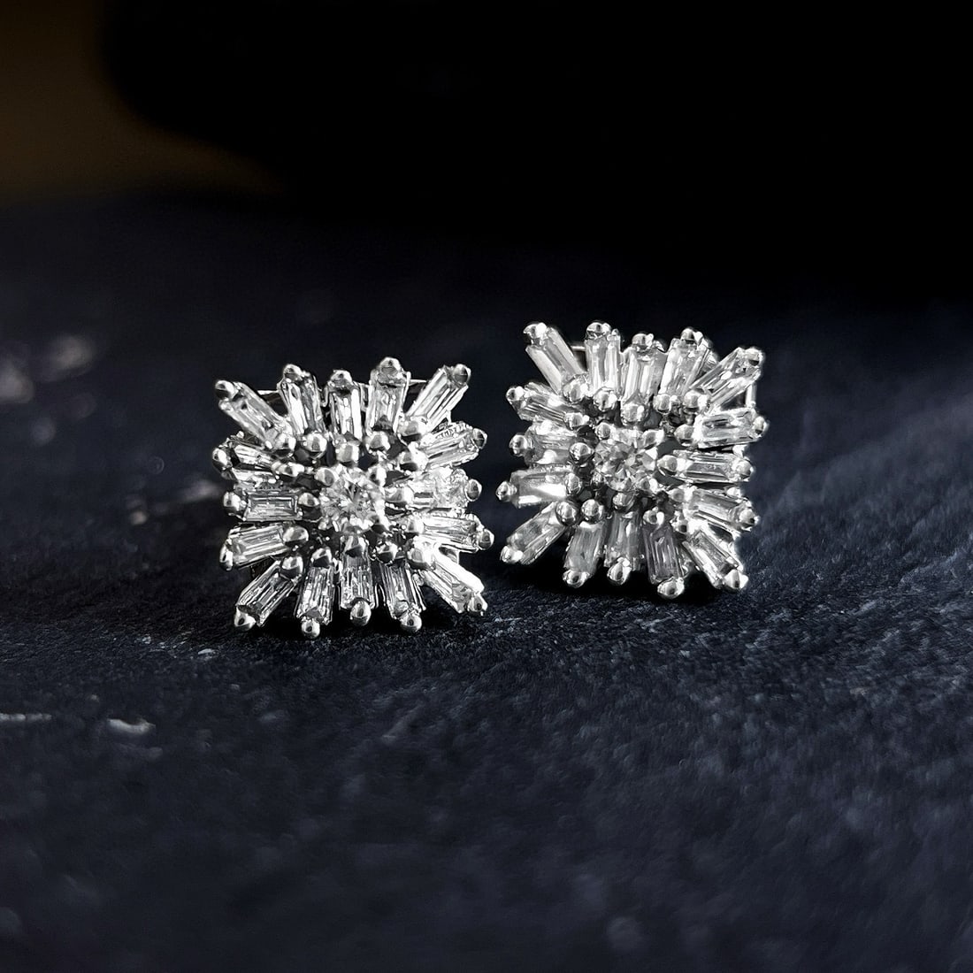 14k Gold 0.38 Ct Natural H Diamond Earrings - 2