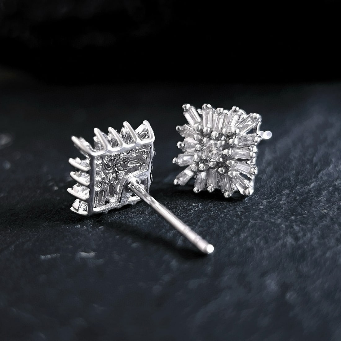 14k Gold 0.38 Ct Natural H Diamond Earrings - 3