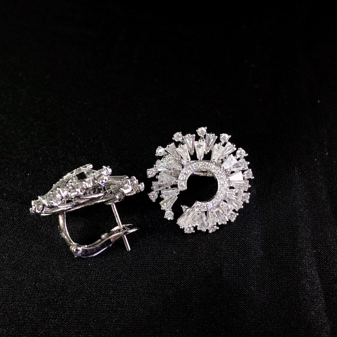 14k Gold 3.45 Ct Natural H Diamond Earrings - 2