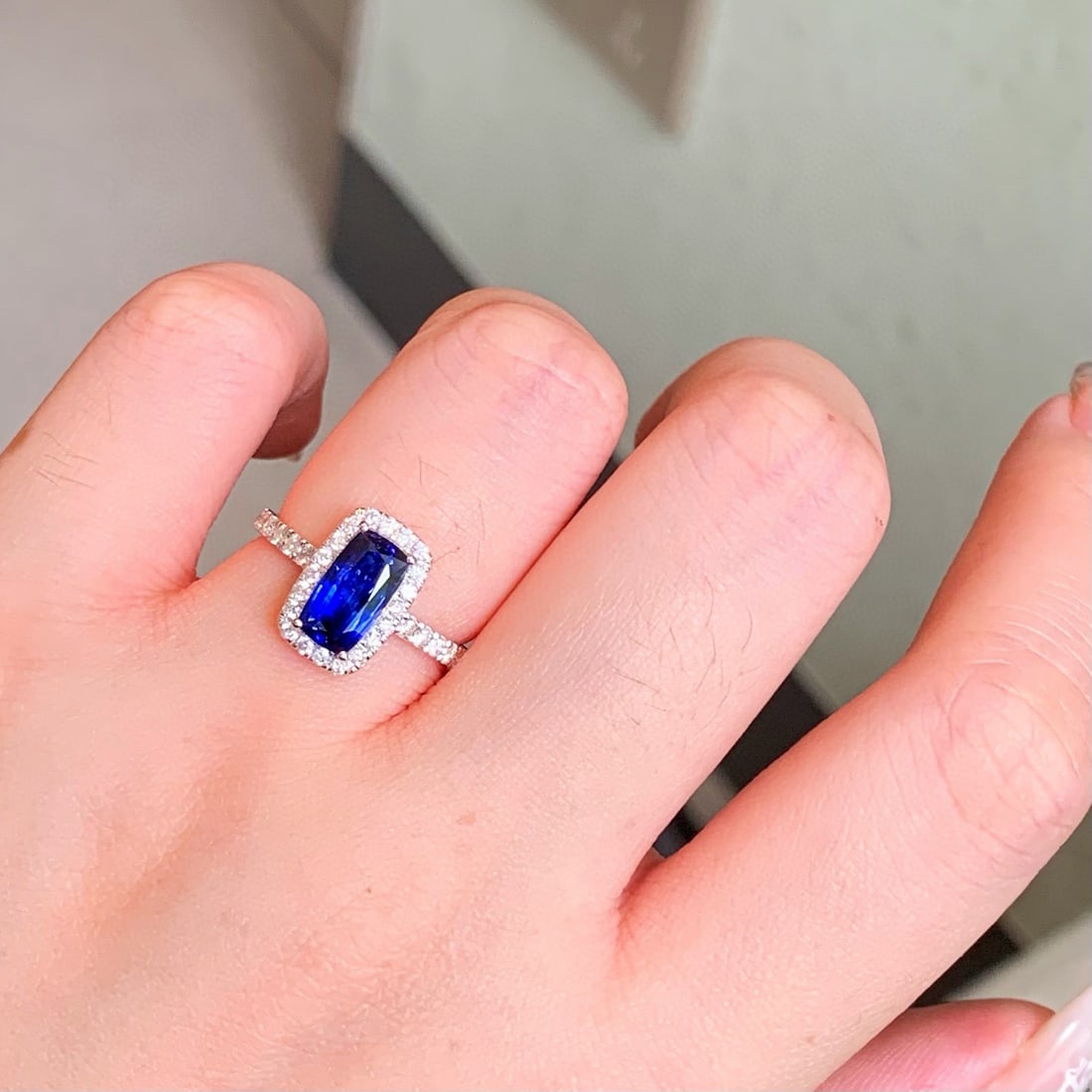14k Gold 2.15 Ctw Natural Sapphire & Diamond Ring - 7