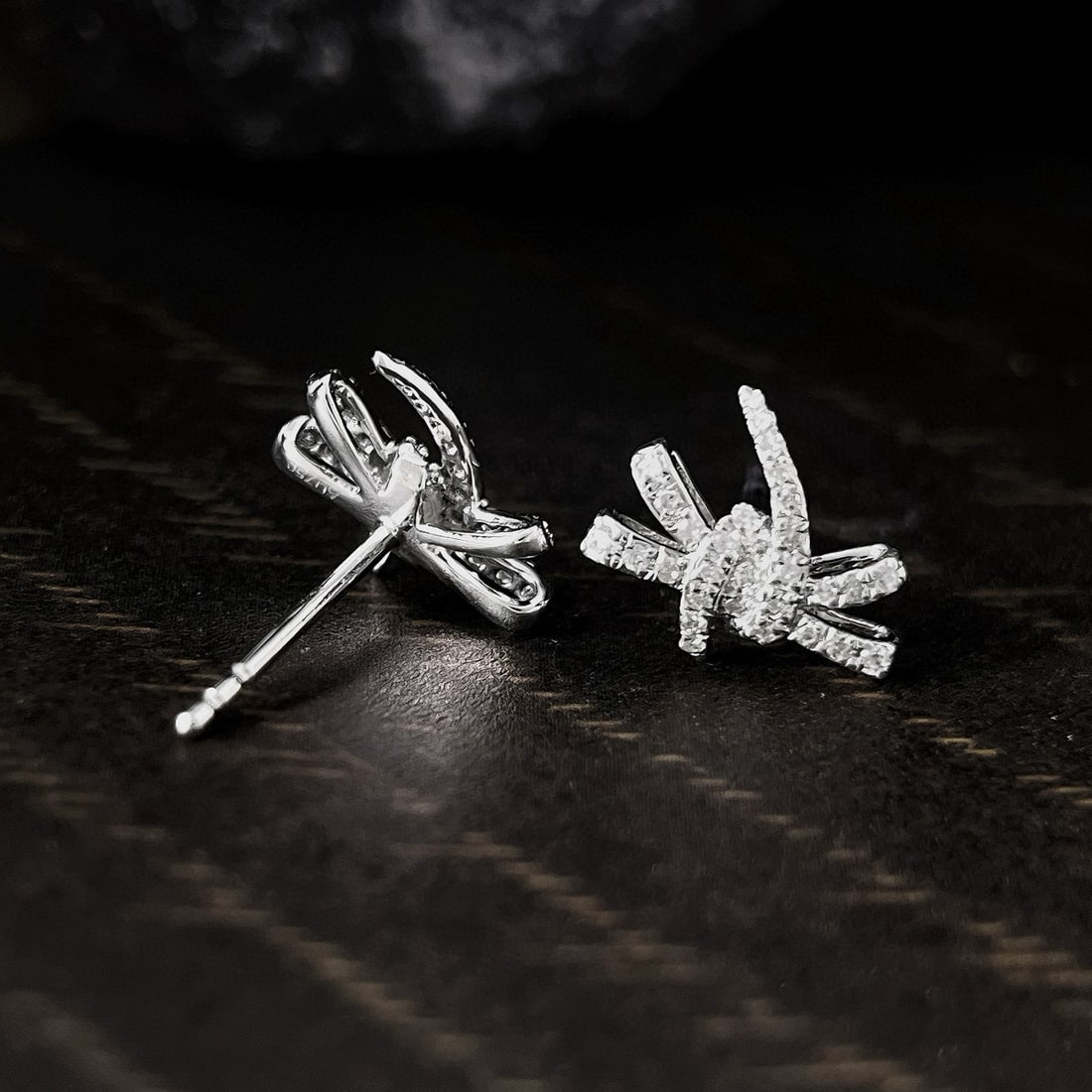14k Gold 0.22 Ct Natural H Diamond Earrings - 3
