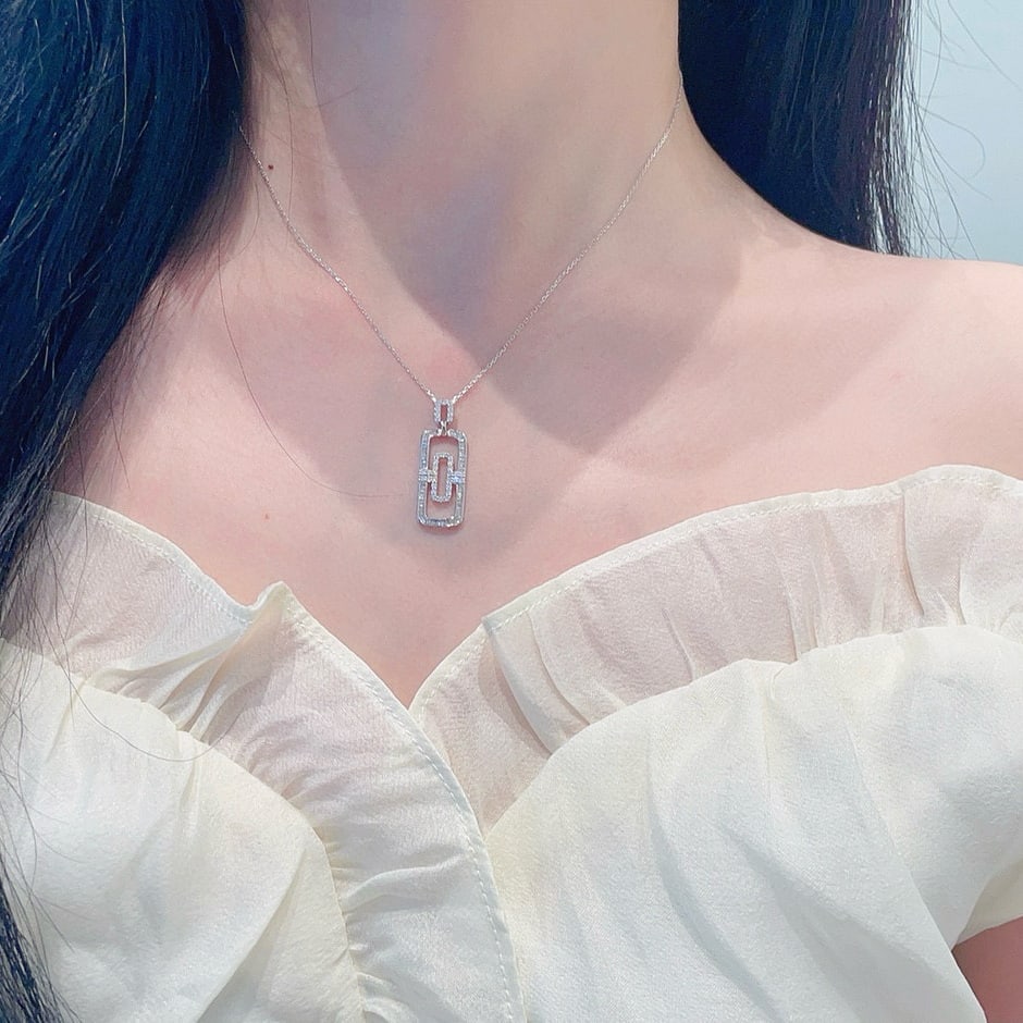 14k Gold 0.49 Ctw Natural H Diamond Necklace - 4