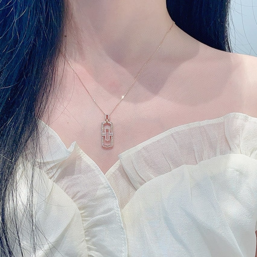 14k Gold 0.49 Ctw Natural H Diamond Necklace - 7