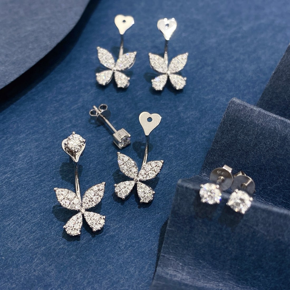 14k Gold 0.80 Ctw Natural H Diamond Earrings - 3