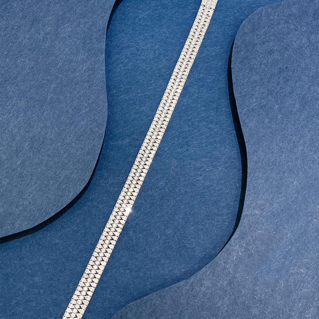 14k Gold 9 Ct Natural H Diamond Bracelet - 2