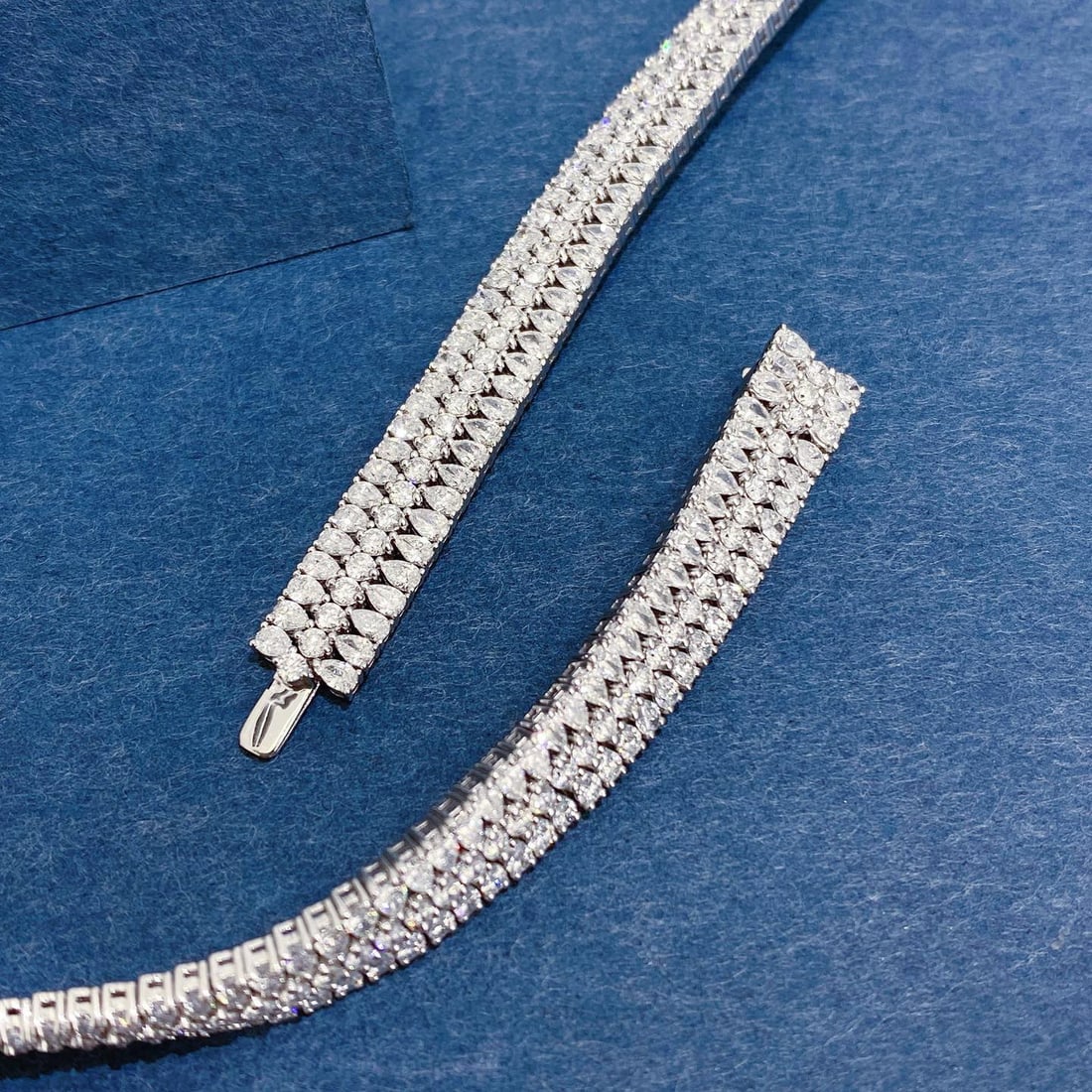 14k Gold 9 Ct Natural H Diamond Bracelet - 3