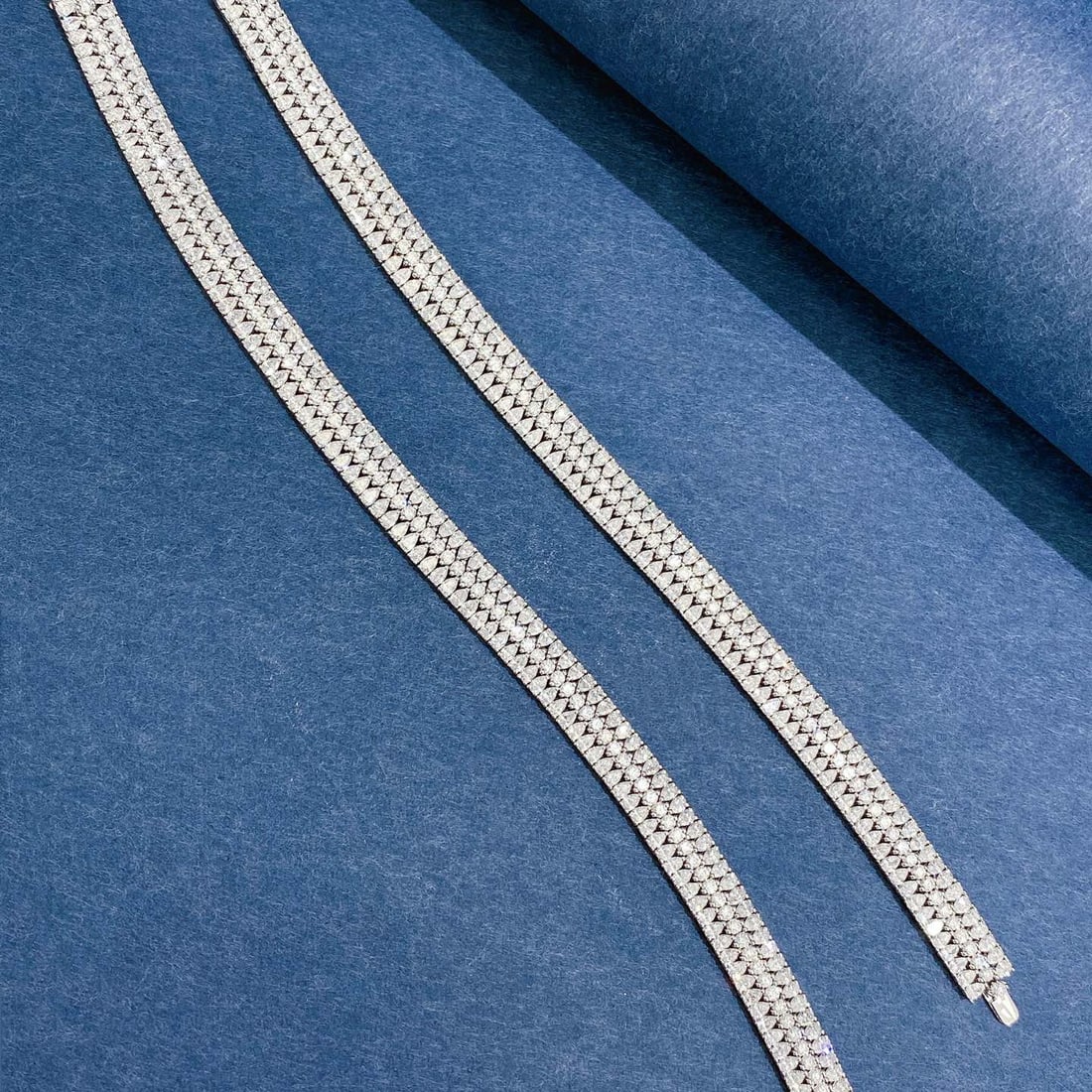 14k Gold 9 Ct Natural H Diamond Bracelet - 4