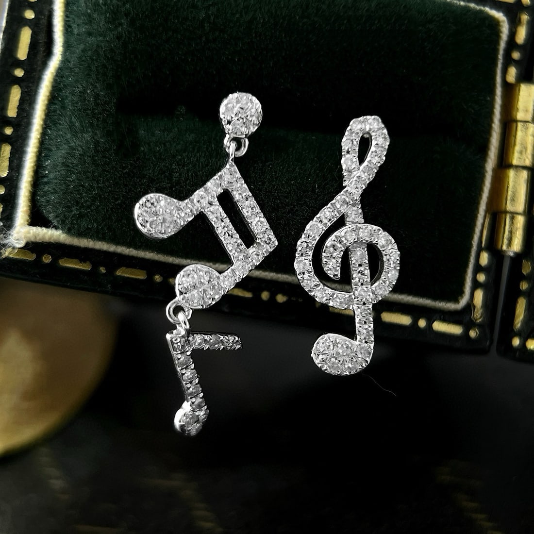 14k Gold 0.36 Ct Natural H Diamond Earrings - 3