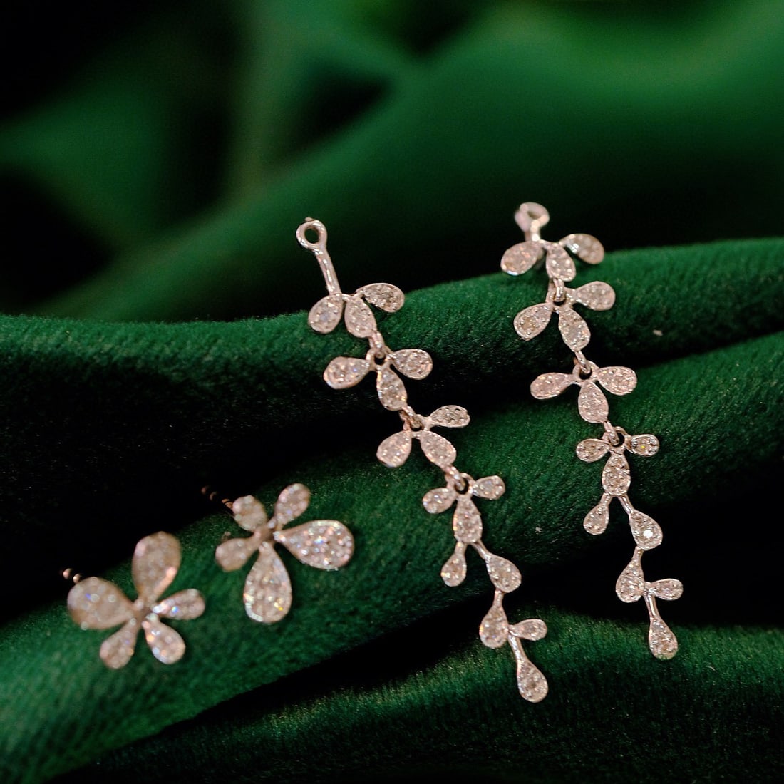 14k Gold 0.4 Ct Natural H Diamond Earrings - 2