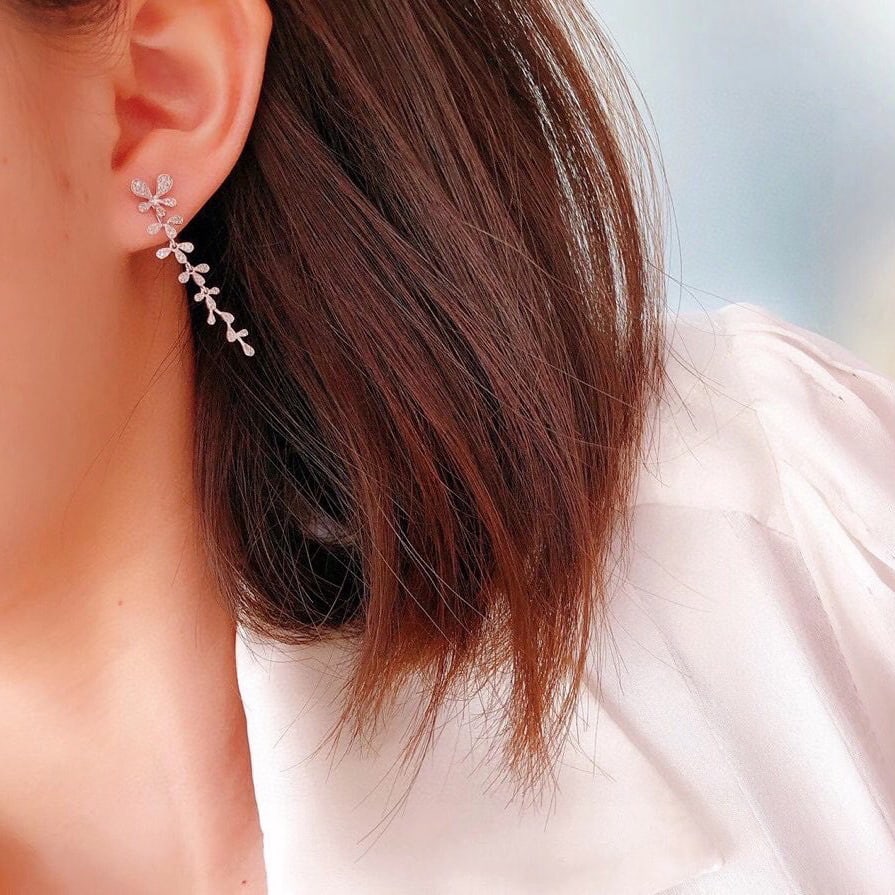 14k Gold 0.4 Ct Natural H Diamond Earrings - 6