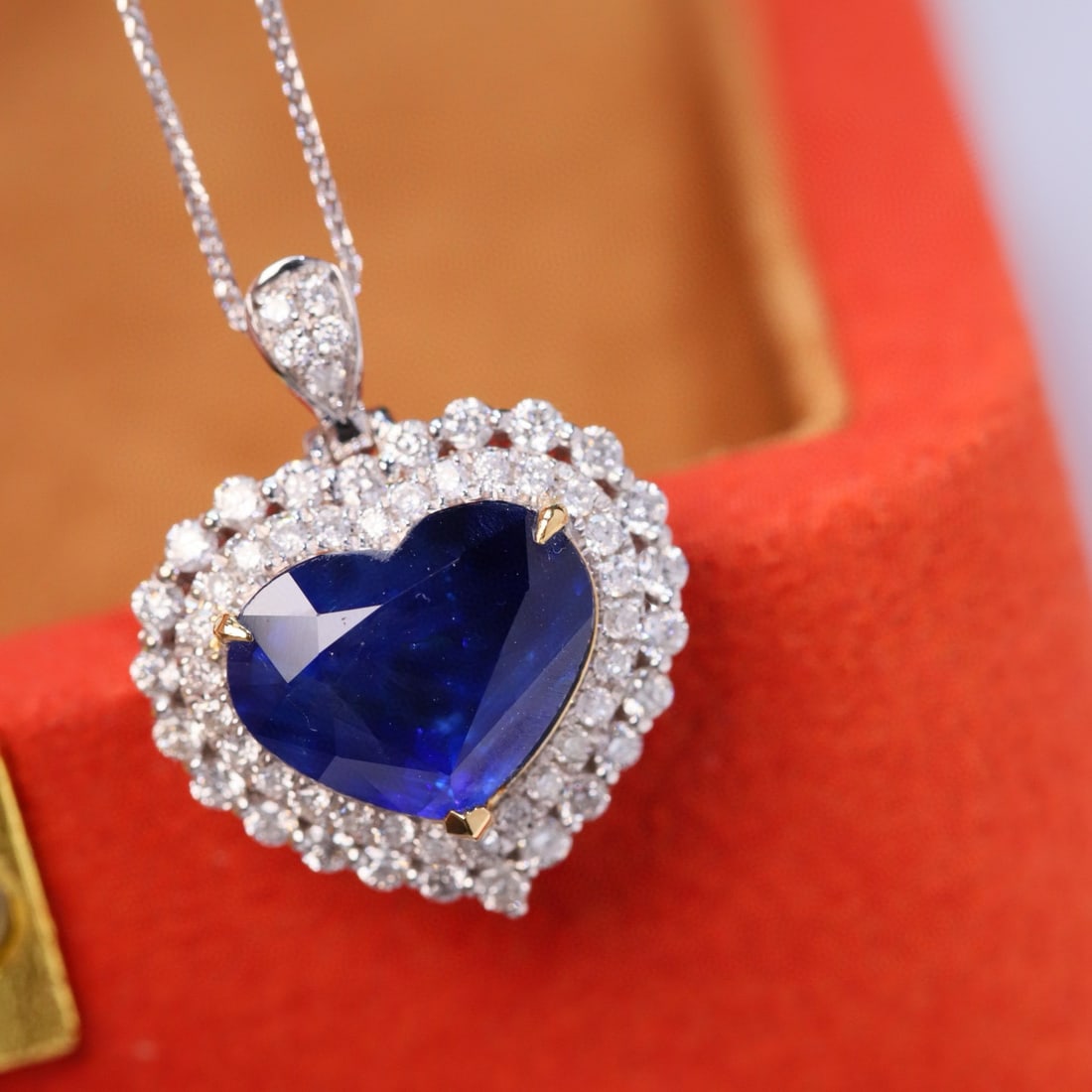 14k Gold 3.94 Ctw Natural Sapphire & Diamond Ring/pendant( Without Chain ) - 4