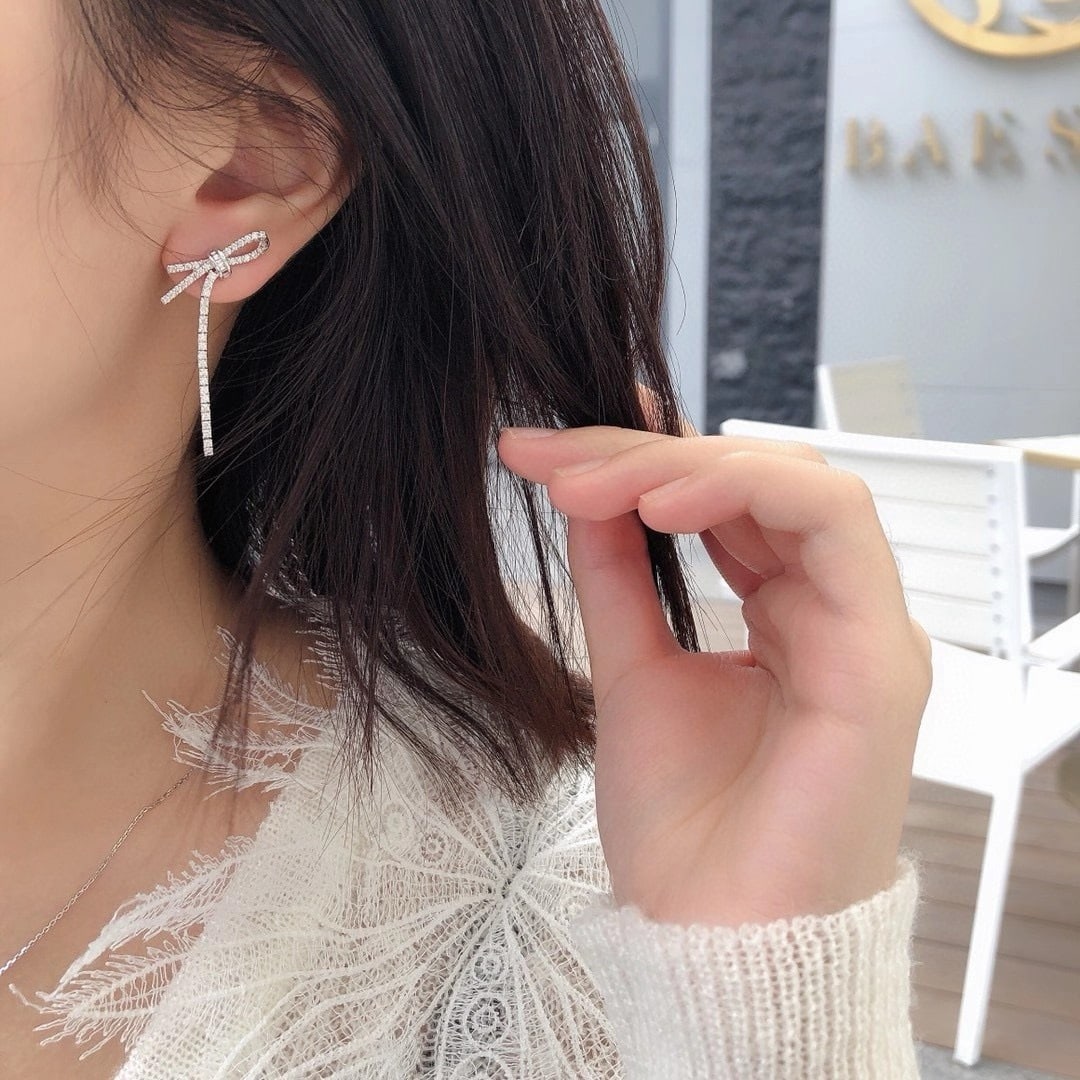 14k Gold 0.95 Ctw Natural H Diamond Earrings - 2