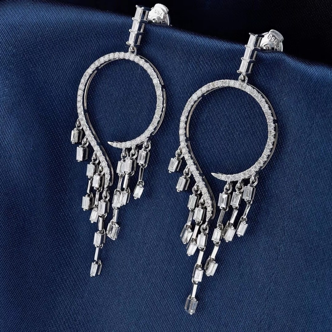 14k Gold 1.19 Ctw Natural H Diamond Earrings - 2