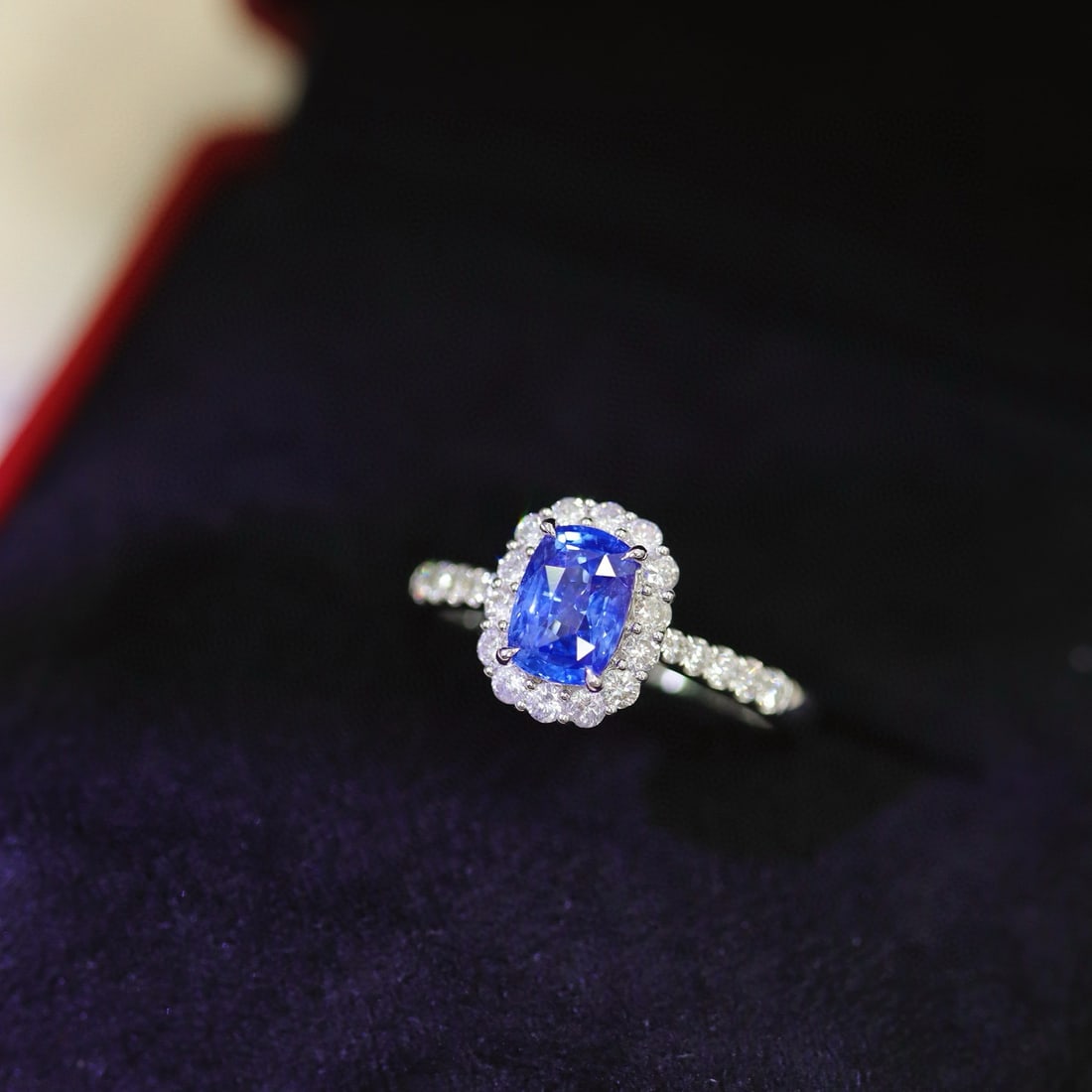 14k Gold 1.56 Ctw Natural Sapphire & Diamond Ring - 2