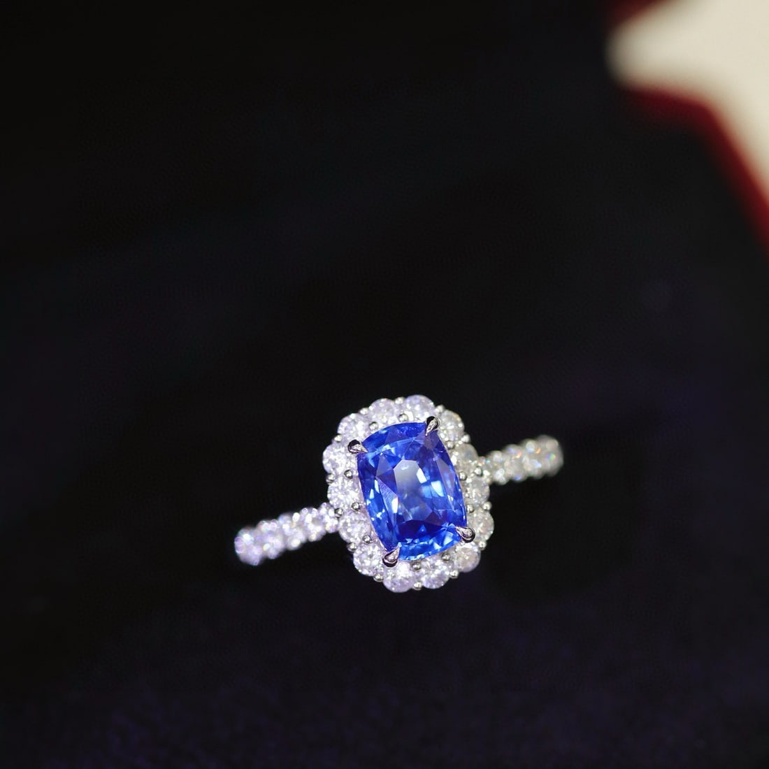 14k Gold 1.56 Ctw Natural Sapphire & Diamond Ring - 3
