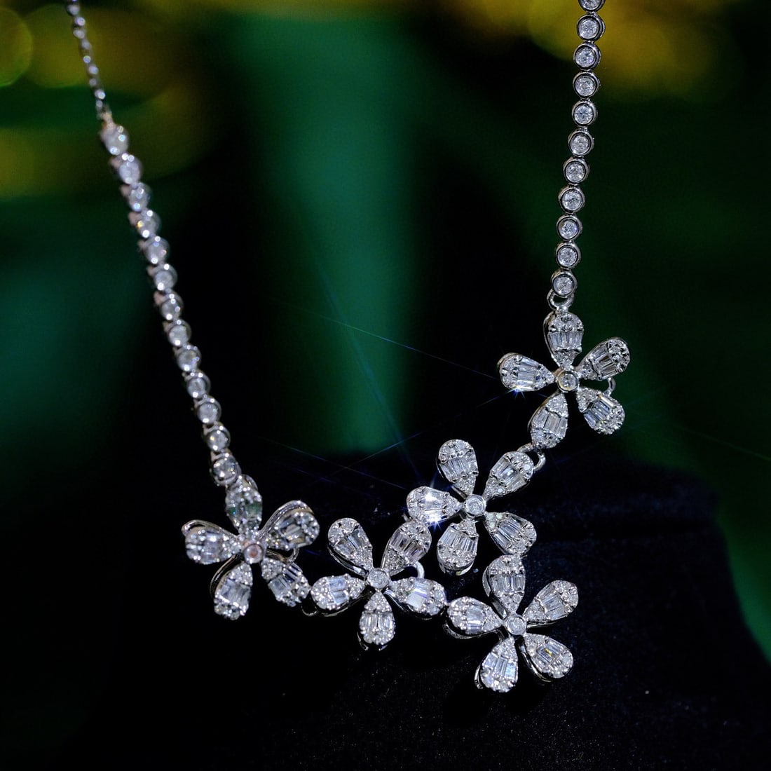 14k Gold 1.35 Ct Natural H Diamond Necklace - 3