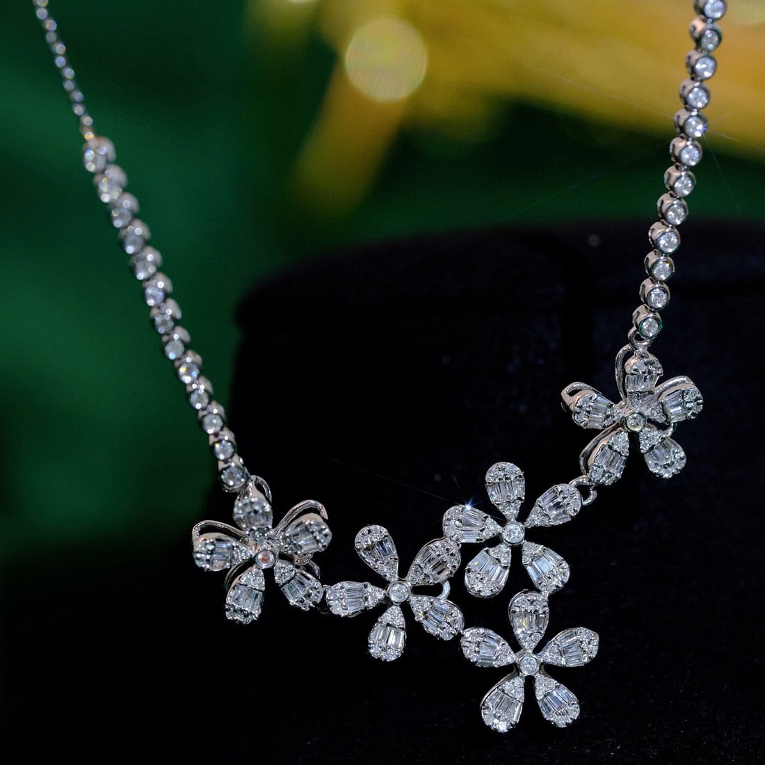 14k Gold 1.35 Ct Natural H Diamond Necklace - 6