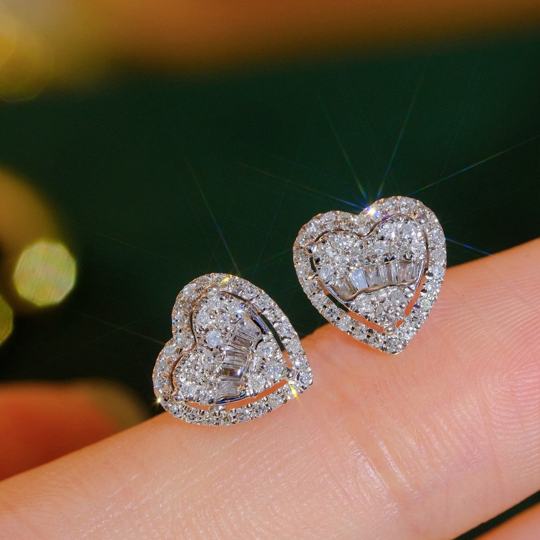 14k Gold 0.5 Ct Natural H Diamond Earrings - 3