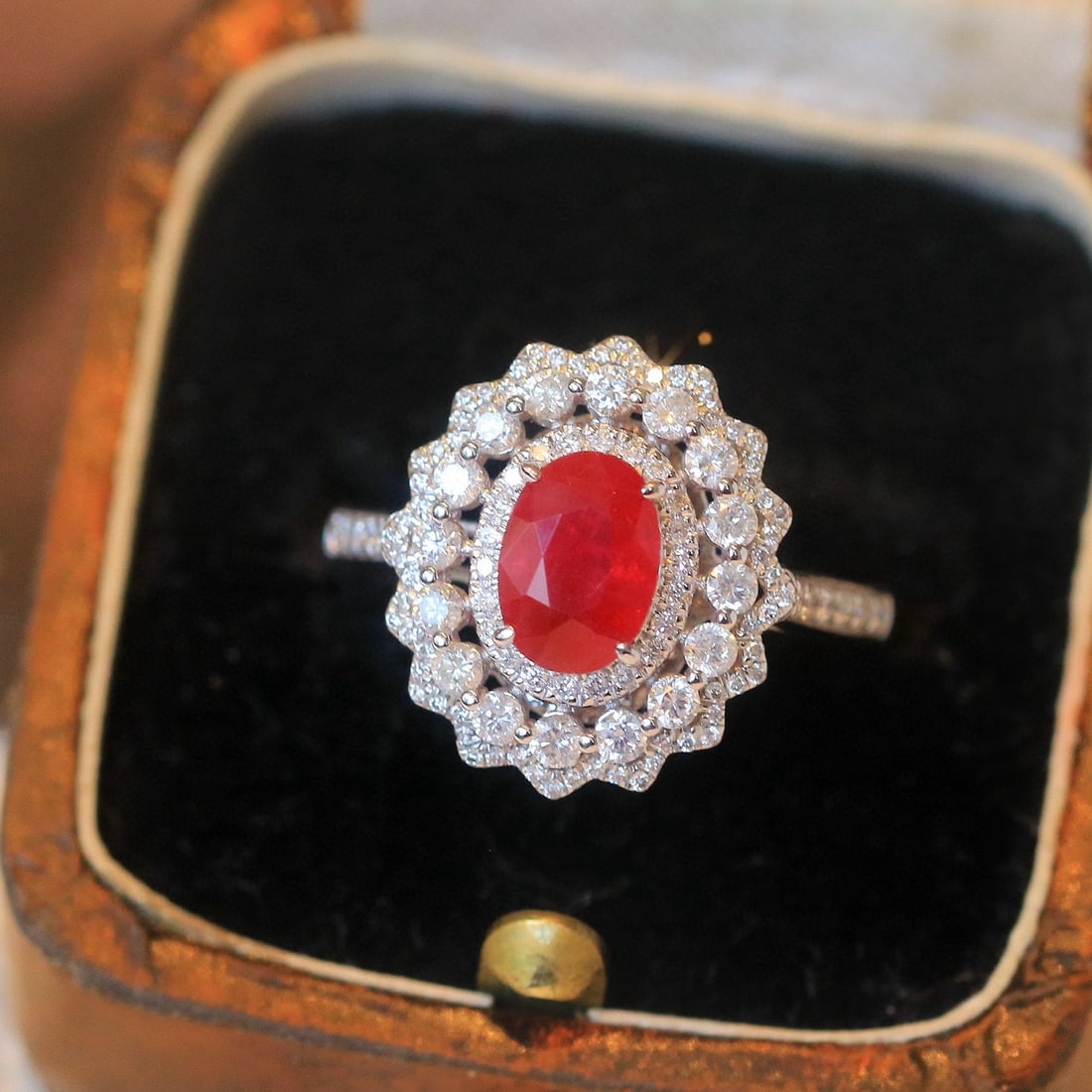 14k Gold 2.00 Ctw Natural Ruby & Diamond Ring - 2