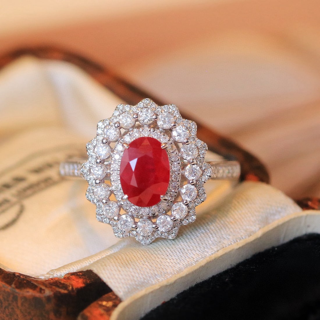 14k Gold 2.00 Ctw Natural Ruby & Diamond Ring - 3