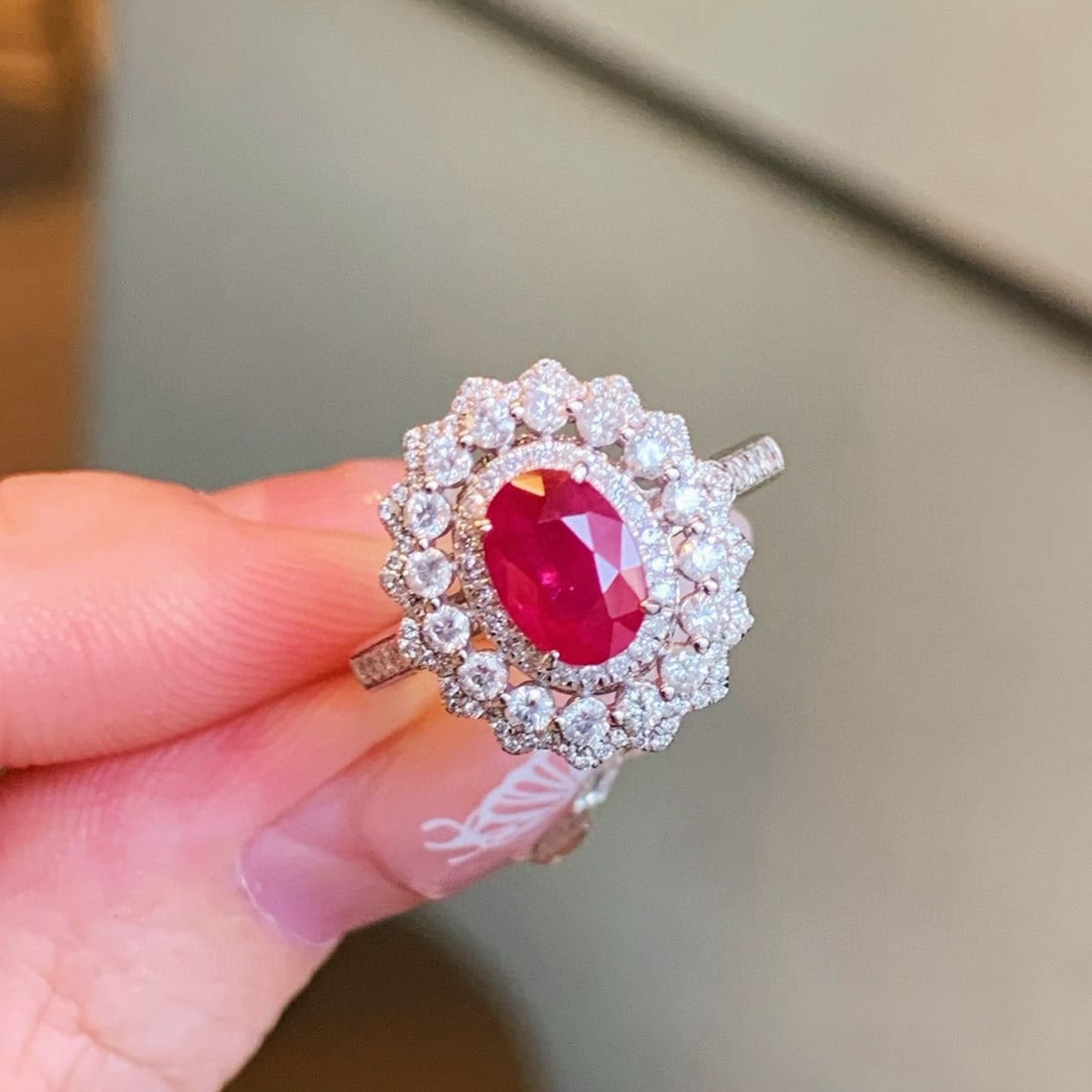 14k Gold 2.00 Ctw Natural Ruby & Diamond Ring - 5